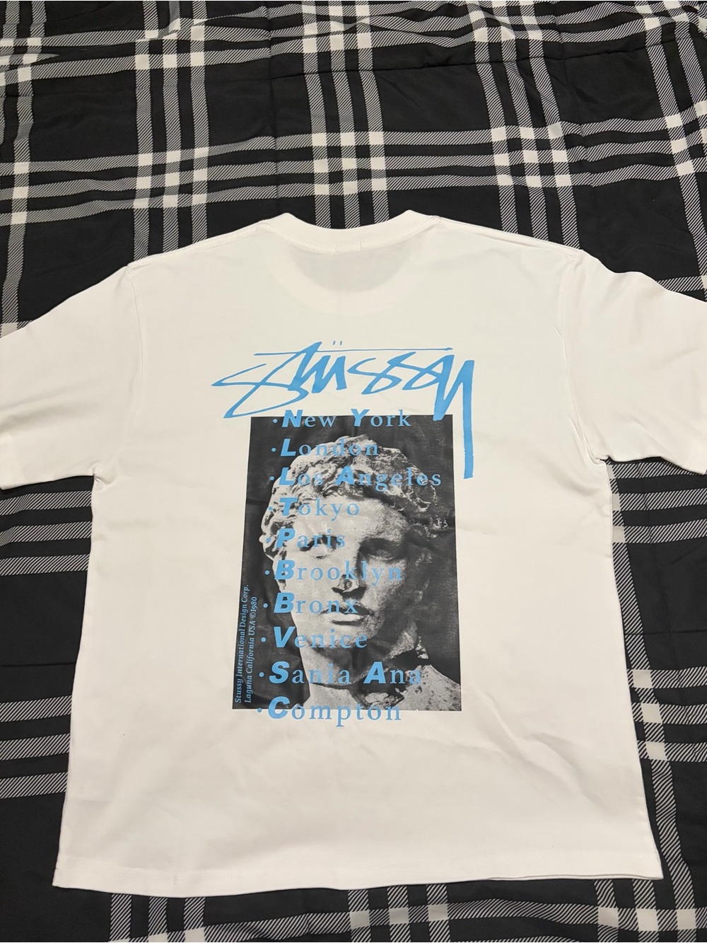 Stussy Statue Pigment Dyed Tee White